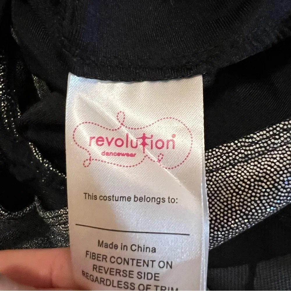 Revolution  Dancewear “Gravitate” Dance Costume Small Adult black mesh tulle
